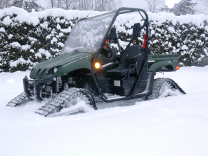 Great machine in the snow